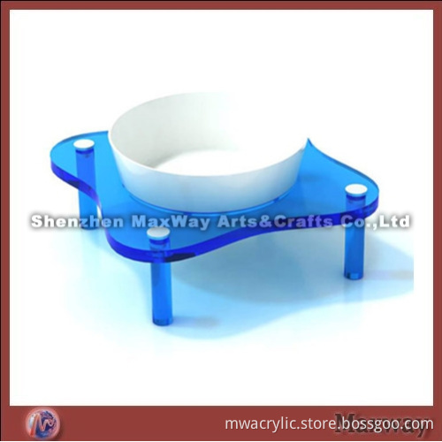 Dismountable Counter Acrylic Dog Food Bowl Holder